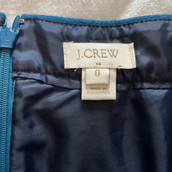 JCREW Wool Colorblock Skirt, Size 0 - Picture 4 of 4